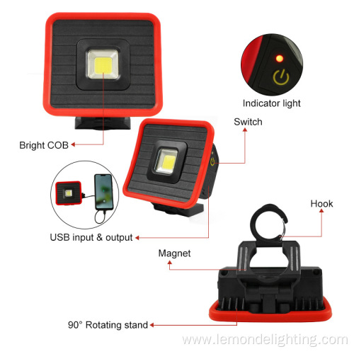 Rechargeable COB USB Magnetic Portable Working Light